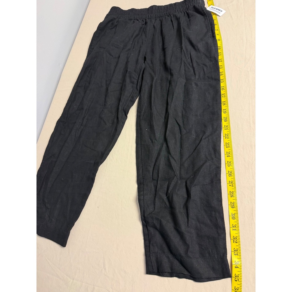 Old Navy Womens Petite M High Rise Straight‎ Leg Comfort Waistband Pants Black - Picture 5 of 8